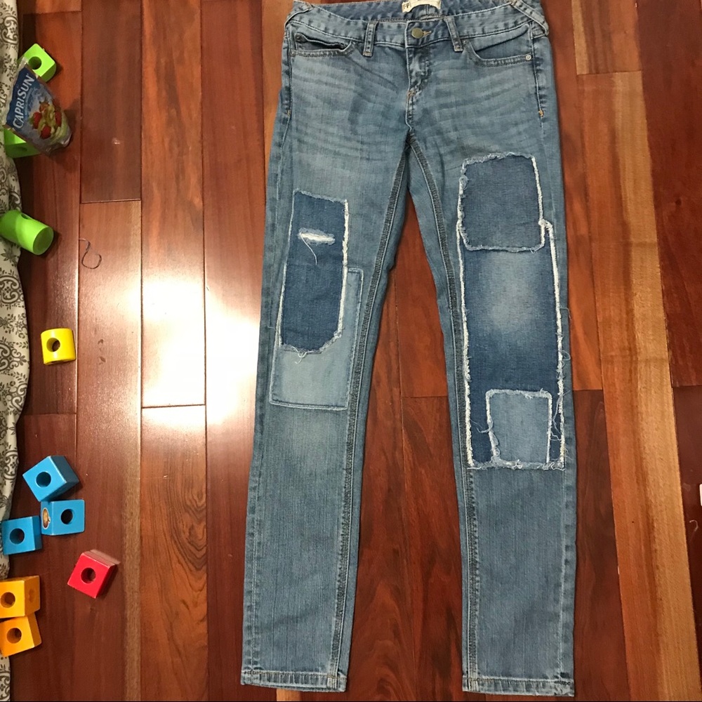 Free people skinny padded jeans 25